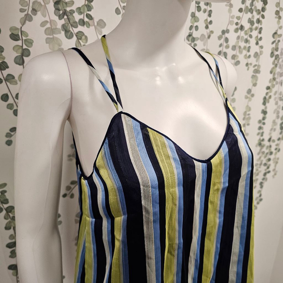 NWOT 4SI3NNA Top Size S Blue Striped - Picture 4 of 10
